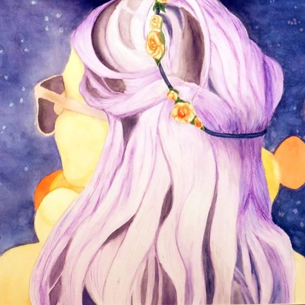 Girl with Purple Hair